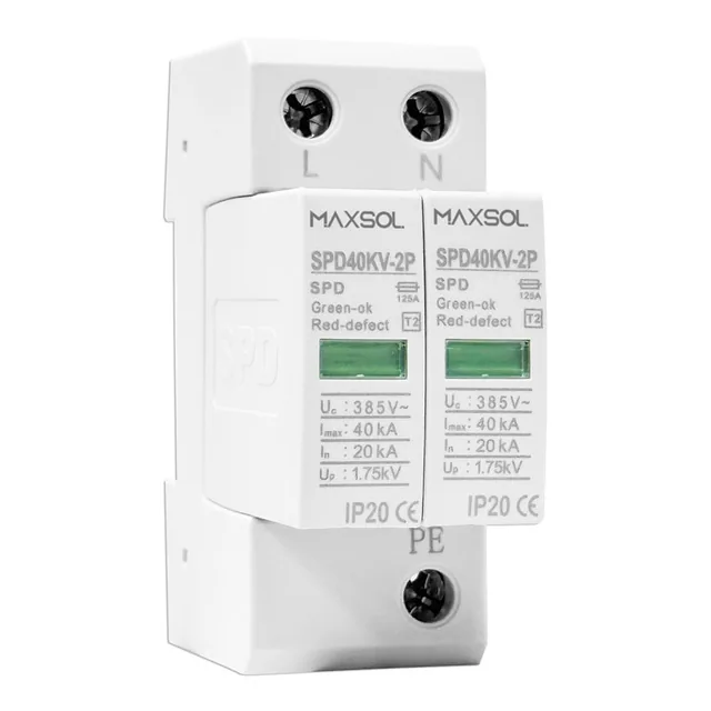 Protector industrial contra sobretensiones de 20–40 kA para riel DIN