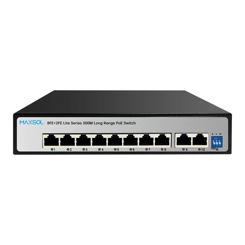 Switch PoE+ Fast Ethernet de 8 puertos con Watchdog