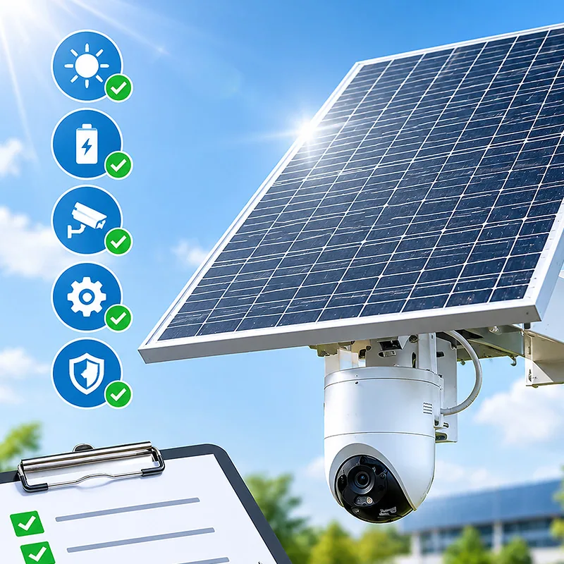 Lista de verificación para instalar CCTV con energía solar