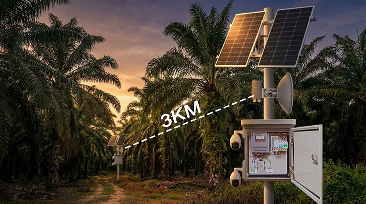 Solución inalámbrica y solar sin red eléctrica