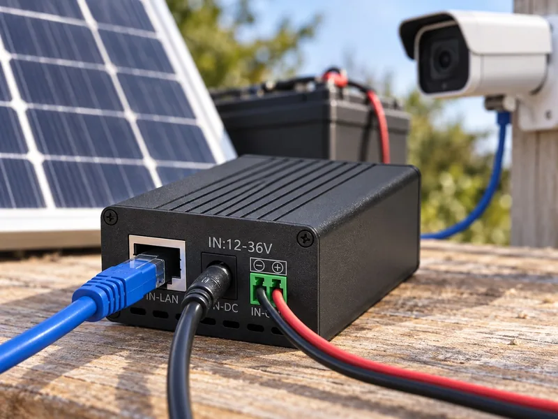 Convertidor Maxsol POE24V de corriente directa a salida PoE ajustable con pantalla LCD
