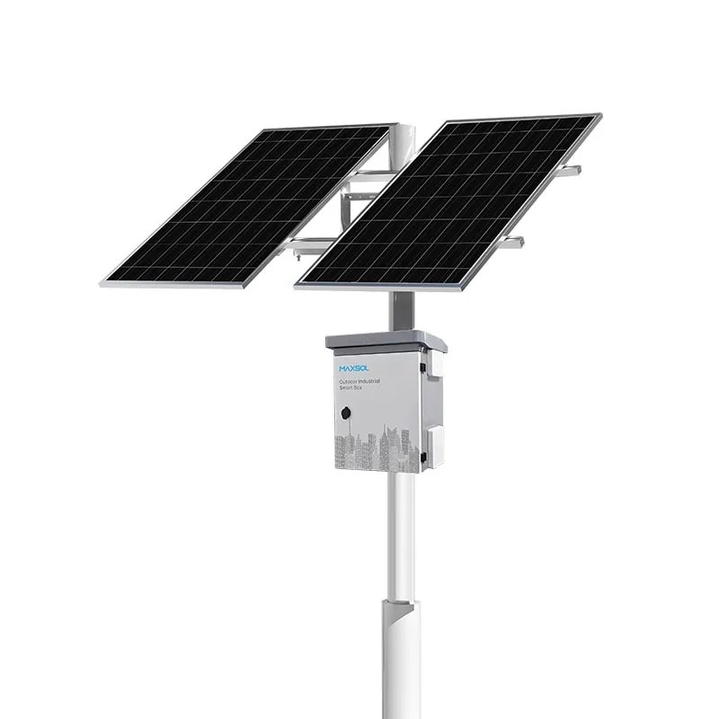 Sistema de energía solar Maxsol CS400150 con dos módulos solares de 200 W y gabinete para batería y controlador