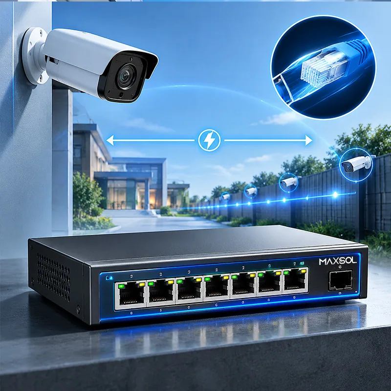 PoE hasta 300 m: cómo conectar cámaras IP