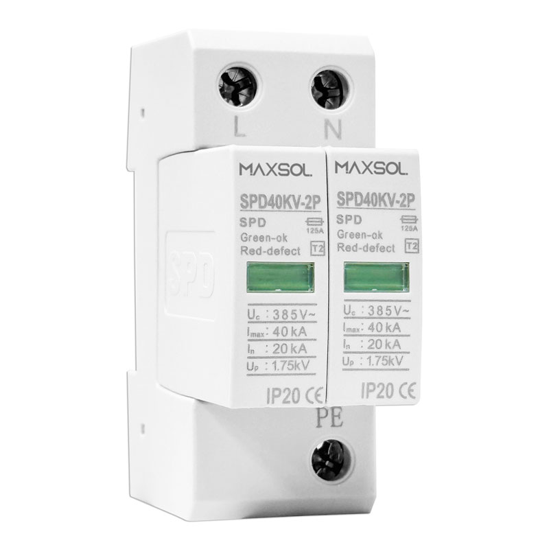 Protector industrial contra sobretensiones de 20–40 kA para riel DIN