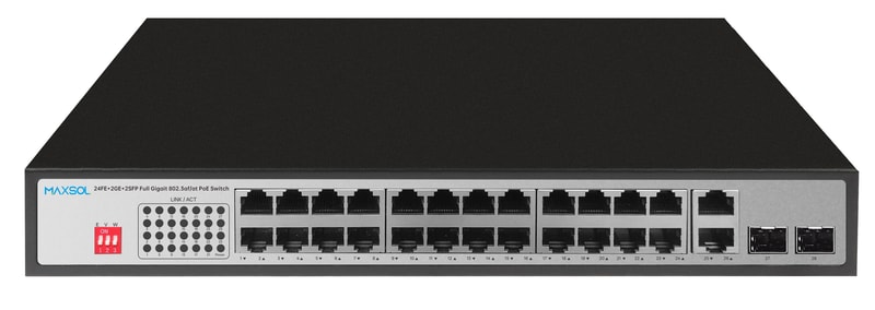Switch PoE Gigabit no administrable de largo alcance, 24 puertos, 300W