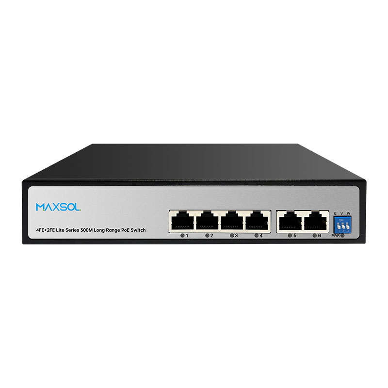 Switch AI PoE de 4 puertos, 60W y 2 uplinks