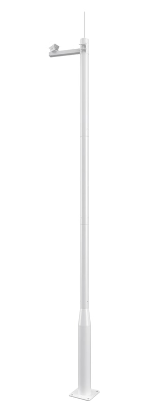 Poste modular reforzado de 4m para videovigilancia